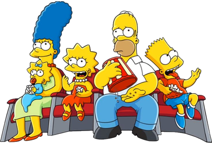 The Simpsons family cutout
